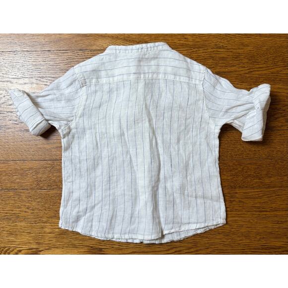 *NWT* Zara Boys' Linen Button Down Shirt Size 6-9 Months - Picture 4 of 4